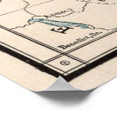 Vintage Karte der Schweiz (1882) Poster (Ecke)