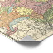 Vintage Karte der Schweiz - 1920er Poster (Ecke)