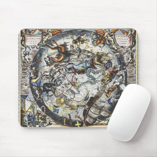 Vintage Karte der Sky Constellations Mousepad (Mit Mouse)