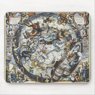 Vintage Karte der Sky Constellations Mousepad
