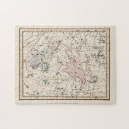 Vintage Karte der Sternbilder Perseus und Andromed Puzzle