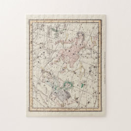 Vintage Karte der Sternbilder Perseus und Andromed Puzzle