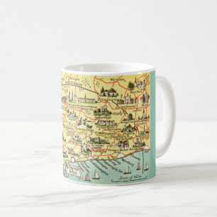 Vintage Karte der Tasse Bognor-England