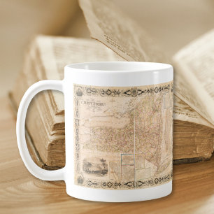 Vintage Karte der Tasse des New Yorker Staat