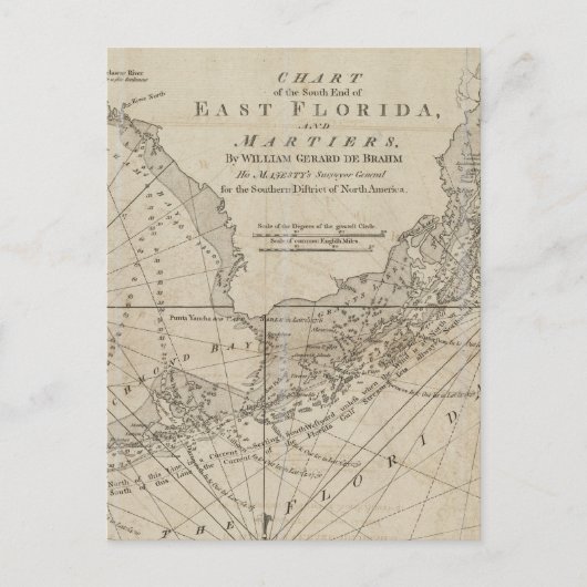 Vintage Karte der Tasten von Florida (1771) (Vorderseite)