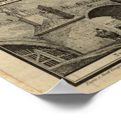 Vintage Karte der Tschechischen Republik Prag (184 Poster (Ecke)