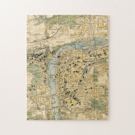 Vintage Karte der Tschechischen Republik Prag (190 Puzzle (Vertikal)