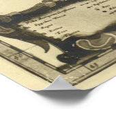 Vintage Karte der Ukraine (1696) Poster (Ecke)