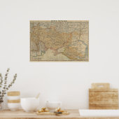 Vintage Karte der Ukraine (1918) Poster (Küche)