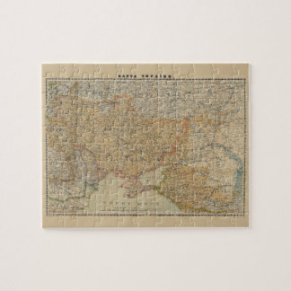 Vintage Karte der Ukraine (1918) Puzzle