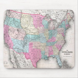 Vintage Karte der Vereinigten Staaten von Amerika  Mousepad