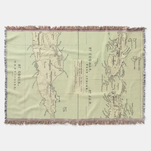 Vintage Karte der Virgin Islands (1853) Decke (Vorderseite)