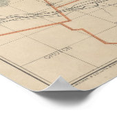 Vintage Karte der Weißen Berge (1896) Poster (Ecke)