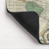 Vintage Karte der Welt (1744) Mousepad (Ecke)