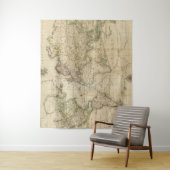 Vintage Karte der Welt (1800) Wandteppich (Beispiel)