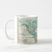 Vintage Karte der Welt (1801) Kaffeetasse (Links)