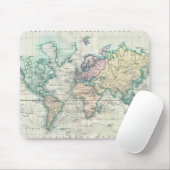 Vintage Karte der Welt (1801) Mousepad (Mit Mouse)