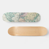 Vintage Karte der Welt (1801) Skateboard (Horizontal)