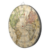 Vintage Karte der Welt (1831) Dartscheibe (Vorderseite rechts)