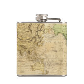 Vintage Karte der Welt (1831) Flachmann (Rückseite)