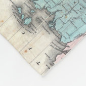 Vintage Karte der Welt (1852) Fleecedecke (Ecke)