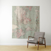 Vintage Karte der Welt (1918) Wandteppich (Beispiel)