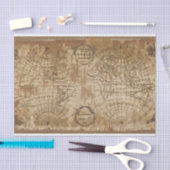 Vintage Karte der Welt Möbel decoupage Papier (Handwerk)