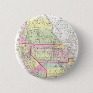 Vintage Karte der westlichen Vereinigten Staaten ( Button