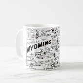 Vintage Karte der Wyoming-Tasse Kaffeetasse (Vorderseite Links)