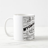 Vintage Karte der Wyoming-Tasse Kaffeetasse (Links)