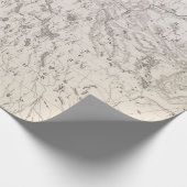 Vintage Karte des Adirondacks New York Geschenkpapier (Ecke)