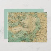 Vintage Karte des Arktischen Ozeans (Vorne/Hinten)