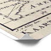 Vintage Karte des Atlantiks (1746) Poster (Ecke)