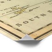 Vintage Karte des Atlantiks (1817) Poster (Ecke)