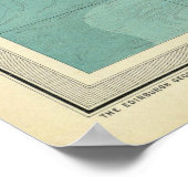 Vintage Karte des Atlantiks (1922) Poster (Ecke)