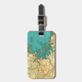 Vintage Karte des BOSTON-Gepäck-Umbaus Gepäckanhänger (Vorderseite vertikal)