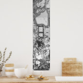 Vintage Karte des Central Park NYC (1879) Poster (Küche)