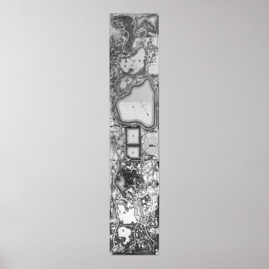 Vintage Karte des Central Park NYC (1879) Poster (Vorne)