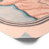 Vintage Karte des Chilen Valparaiso (1895) Poster (Ecke)