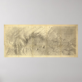 Vintage Karte des Colorado River (1858) Poster