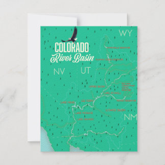 Vintage Karte des Colorado River Basin
