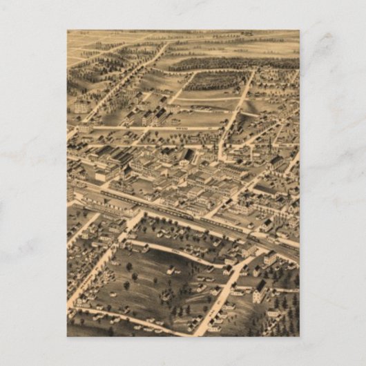 Vintage Karte des Durham NC (1891) (Vorderseite)