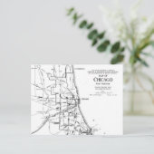 Vintage Karte des Eisenbahnnetzes von Chicago (191 (Stehend Vorderseite)