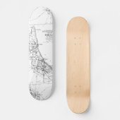 Vintage Karte des Eisenbahnnetzes von Chicago (191 Skateboard (Vorderseite)