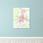 Vintage Karte des Flagstaff Arizona (1962) Leinwanddruck (Insitu (Holzboden))