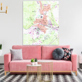 Vintage Karte des Flagstaff Arizona (1962) Leinwanddruck (Insitu (Wohnzimmer))