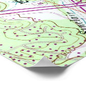 Vintage Karte des Flagstaff Arizona (1962) Poster (Ecke)