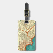 Vintage Karte des Gepäck-Umbaus LOS ANGELES Gepäckanhänger (Vorderseite vertikal)