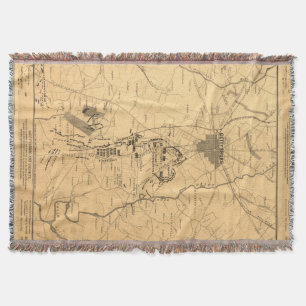 Vintage Karte des Gettysburg-Schlachtfeldes (1863) Decke