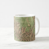Vintage Karte des Grand Canyon (1926) Kaffeetasse (VorderseiteRechts)